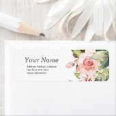 春の花フローラ差出人住所シール ラベル (インサイチュ)