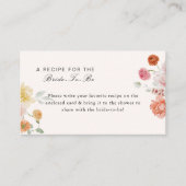 春の花ブライダルシャワーレシピ エンクロージャーカード (正面)
