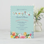 春の花ブライダルシャワー 招待状 (スタンド正面)