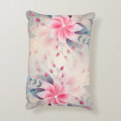 春の花ブロッサムピンク水彩 アクセントクッション (裏面(縦))