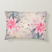春の花ブロッサムピンク水彩 アクセントクッション (裏面)