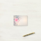 春の花ブロッサムピンク水彩 ポストイット (デスク上)
