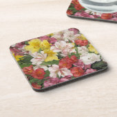 春の花ブーケフローラデザインコースター コースター (左側)