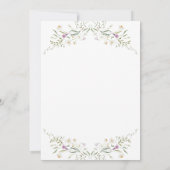 春の花ベビーシャワー 招待状 (裏面)