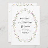 春の花ベビーシャワー 招待状 (正面/裏面)