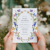 春の花ベビーシャワー 招待状