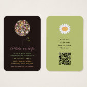 春の花ポップ・アートのツリー誕生日 (正面&裏面)