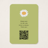 春の花ポップ・アートのツリー誕生日 (裏面)