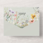 春の花ポピースサンフラワー オールインワン招待状 (裏面)