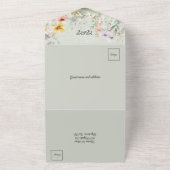 春の花ポピースサンフラワー オールインワン招待状 (外側)