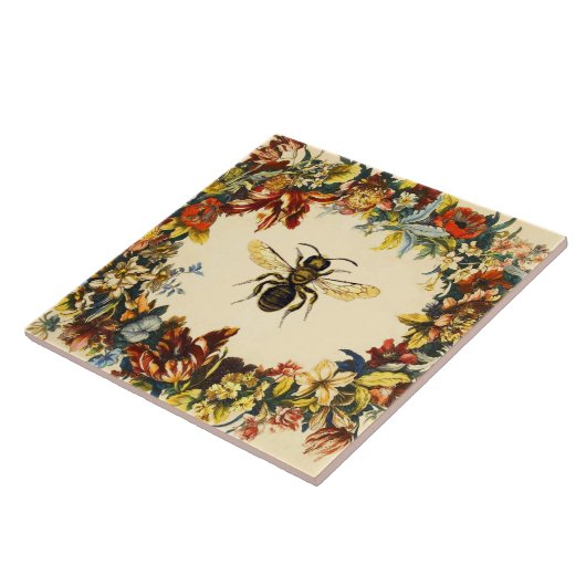 春の花ミツバチ タイル (側面)