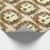 春の花ミツバチ ラッピングペーパー (角)