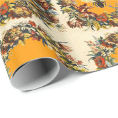 春の花ミツバチ ラッピングペーパー (ロールコーナー)