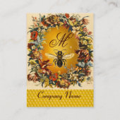 春の花ミツバチ，養蜂家，養蜂家 名刺 (裏面)