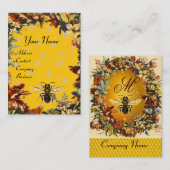 春の花ミツバチ，養蜂家，養蜂家 名刺 (正面/裏面)