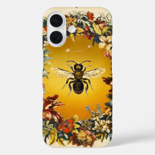 春の花ミツバチ iPhone 16ケース