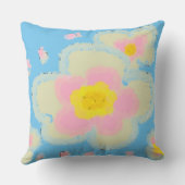 春の花ライトブルーとピンク クッション (裏面)