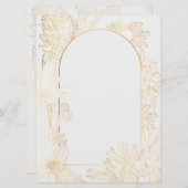 春の花ラインアート セーブザデート (正面/裏面)