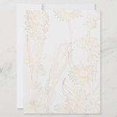 春の花ラインアート セーブザデート (裏面)