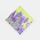 春の花ラベンダーウォーターカラーフローラ スタンダードランチョンナプキン (角)