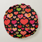 春の花レインボーラブハート ラウンドクッション (裏面)