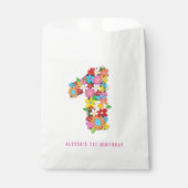 春の花ワンバースデーパーティーの好意バッグ フェイバーバッグ (正面)