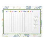 春の花一覧メモ帳 ノートパッド (正面)