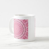 春の花万華鏡のように千変万化するパターンマグ コーヒーマグカップ (正面左)