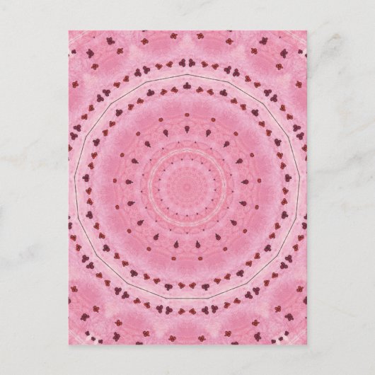 春の花万華鏡のように千変万化するパターン ポストカード (正面)