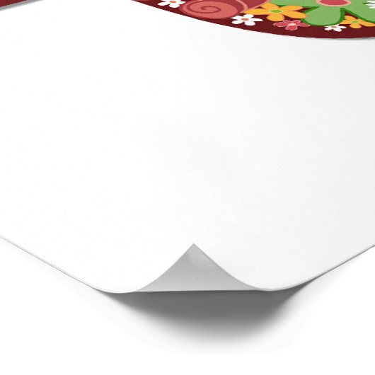 春の花中国の「春」 2漢字アジアのポスター ポスター (角)