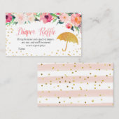 春の花傘おむつラッフルカード エンクロージャーカード (正面/裏面)