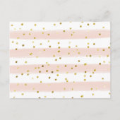 春の花傘赤ちゃんシャワーベビー本 インビテーションポストカード (裏面)