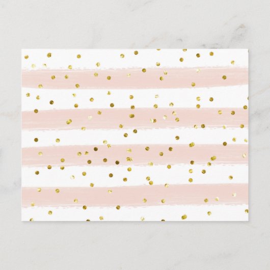 春の花傘赤ちゃんシャワーベビー本 インビテーションポストカード (裏面)