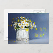 春の花入りバスケット ポストカード (正面/裏面)