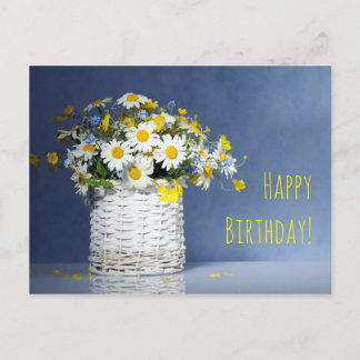 春の花入りバスケット ポストカード