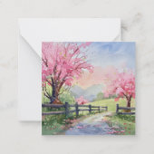 春の花冠 ノートカード (正面)