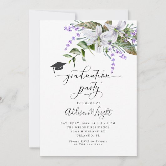 春の花卒業党 招待状 (正面)