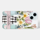 春の花名を持つMason Jarデザイン内 Case-Mate iPhoneケース (裏面 (横))