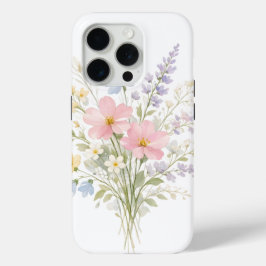 春の花咲くスマホケース 花柄デザイン iPhone 15 PROケース