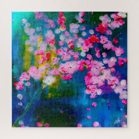 春の花咲くミスト ファインアートパズル ジグソーパズル (縦)