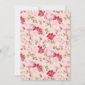 春の花咲く フローラル ベビーシャワー 招待状 (裏面)