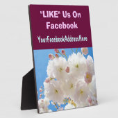 春の花咲くFacebook Plaque Signs LIKE Us On Facebook フォトプラーク (側面)