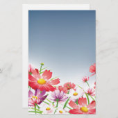 春の花固定 便箋 (正面/裏面)