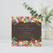 春の花園のデイジーのブライダルシャワーの招待 招待状 (スタンド正面)