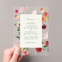 春の花園の水彩画ミニマリスト結婚式