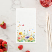 春の花園の蝶のゲストタオル (インサイチュ)