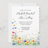 春の花園の蝶 招待状 (正面)