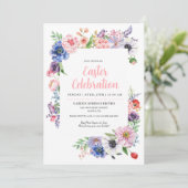 春の花園イースターお祝い 招待状 (スタンド正面)