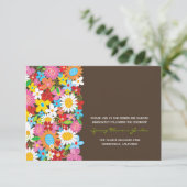 春の花園 おしゃれなウェディング レセプション カード (スタンド正面)