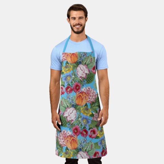 春の花園 エプロン (着用した状態)